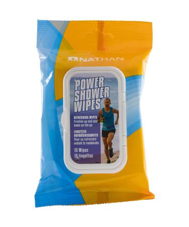 Nathan Body Wipes for Cleansing and Deodorizing After Workout, Camping and Outdoors use Contains Alcohol Refreshing Scent, Travel Size, 15 Count Pack