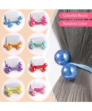 Fomiyes 3 Pairs Hair Ties with Acrylic Ball & Butterflies - Cute Hair Accessories for Toddlers Girls & Women - Buy Online on GoSupps.com