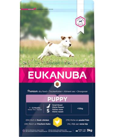Eukanuba Complete Dry Dog Food for Puppy Small Breeds with Fresh Chicken 3 kg S Breed Chicken 3 kg (Pack of 1) - Buy Online on GoSupps.com