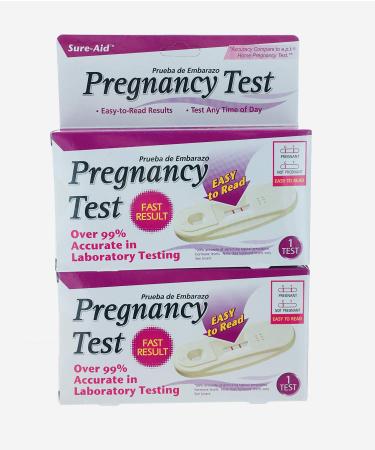 Sure-Aid One Step Pregnancy Test - Over 99% Accurate - Simple One Step Easy to Read Results Test Any Time of the Day (2 Pack/2 Count)