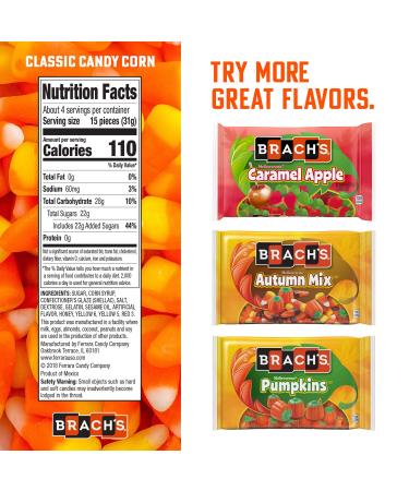 Brach's Classic Candy Corn Halloween Trick or Treat Packs - 4.2 oz (Pack of 18) - Buy Online on GoSupps.com