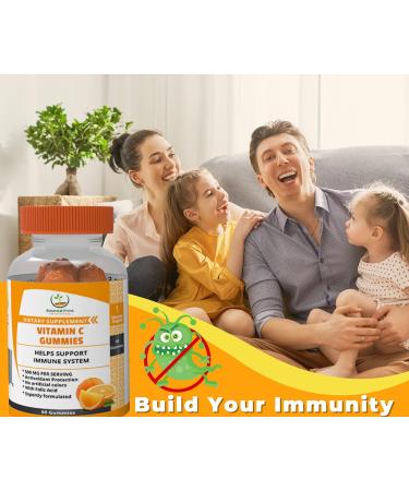 BOTANICAL PRIME 500 MG Vitamin C Gummies - Orange Flavor Immune Support with Folic Acid & Bioflavonoids - Buy Online on GoSupps.com