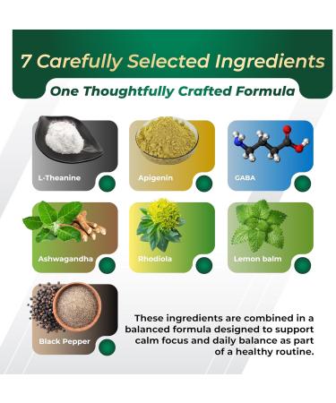 GriMed L-Theanine 11 900mg- X10 Power with Apigenin GABA Ashwagandha Rhodiola - Relaxation & Restoration Focus and Memory (150 Count (Pack of 1)) - Buy Online on GoSupps.com