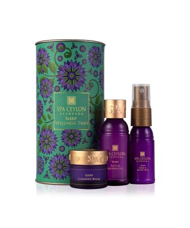 SPA CEYLON Sleep Wellness Trio Set | Restful Spa Essentials for Nourished Skin | Natural Ingredients | Ayurvedic
