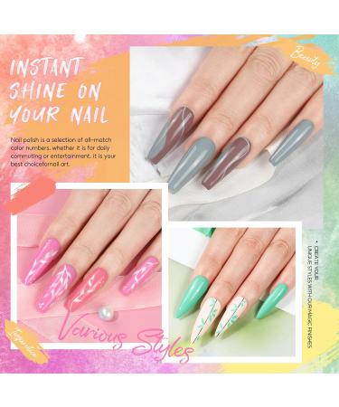PECECOLOR GELNEAGE SET - 10 Colors UV Nail Polish with 36W UV Lamp | Complete Gel Nail Starter Set for Beginners - Base & Top Coat Included - Buy Online on GoSupps.com