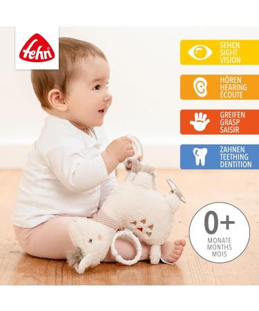 Fehn Activity Toy Lama - Motoric Baby Toy with Fastening Ring | Gripping Elements for Infants & Toddlers | Cuddly Animal Toy for 0+ Months - Buy Online on GoSupps.com