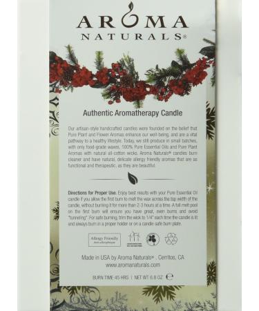 Aroma Naturals Wish Holiday Square Glass Soy Candle - Peppermint & Vanilla 6.8 oz | Eco-Friendly Gift for Any Occasion - Buy Online on GoSupps.com