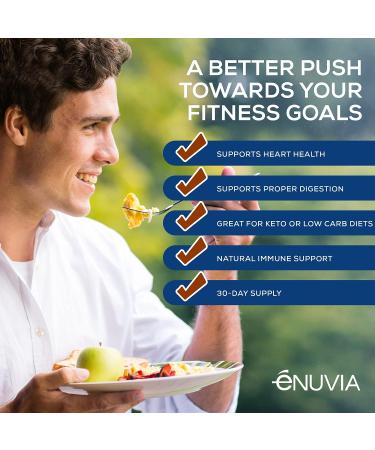 Enuvia Carb Blocker with Vitamin C - Plant-Based Carb Management Formula for Keto Diet - 60 Capsules - Buy Online on GoSupps.com