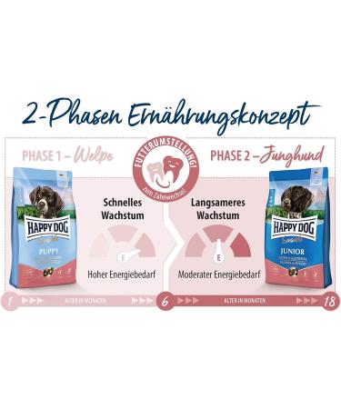 Happy Dog Supreme Sensitive Junior - Chicken Salmon & Potato 1 kg | Premium Dog Food for Sensitive Stomachs - Buy Online on GoSupps.com