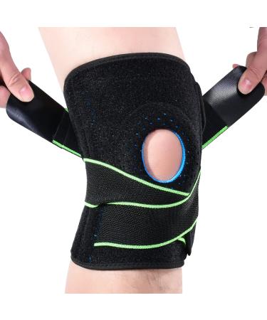 ABYON Knee Braces for Knee Pain Knee Brace with Side Stabilizers and Patella Gel Pad Effective Relieves Meniscus Tear ACL LCL MCL Arthritis Non Slip Adjustable Knee Support for Men and Women