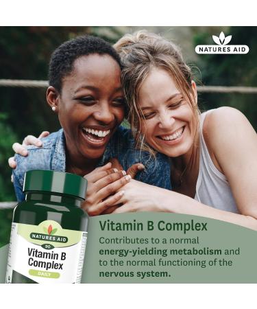 Natures Aid Vegan Vitamin B Complex - 90 Tablets | Essential Energy Support - Buy Online on GoSupps.com