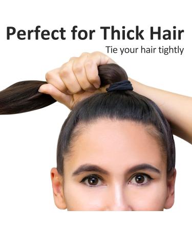 ADRIONE Black Hair Ties - 120 Pack Seamless Elastic Hair Ties for Women, Girls, and Men - No Damage Hair Ties for Thick, Curly Hair - Bun Hair Tie - Buy Online on GoSupps.com