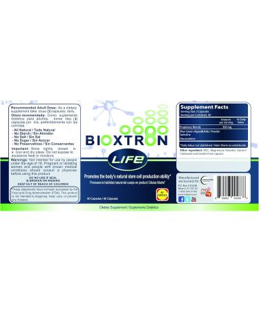 Bioxtron Life AFA Stem Cell Supplement - Joint Support & Muscle Pain - Immune System Support - Support Energy Levels - Stem Cell Production - Blue Green Algae Spirulina - 90 Caps + Cream 2 oz - Buy Online on GoSupps.com
