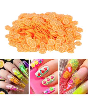 Fruit Nail Art Slices Nail Art Slices with Fruit Shaped Polymer Clay Nail Art Cellphone Glasses Decoration Accessories 10g/pack Nail Charms for Lip Gloss Nail Art DIY(Orange) - Buy Online on GoSupps.com