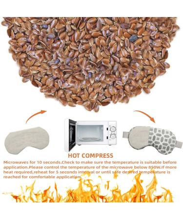 Lavender & Flaxseed Moist Heat Eye Mask - Soothes Dry Eyes and Puffy Eyes - Microwaveable Hot or Cold Compress Eye Pillow - Buy Online on GoSupps.com