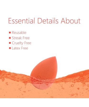 Prodxy Orange Makeup Blender Sponge | Latex-Free Streak-Free Application for Liquid Powder & Creams | Vegan & Cruelty-Free | International Shipping Available - Buy Online on GoSupps.com