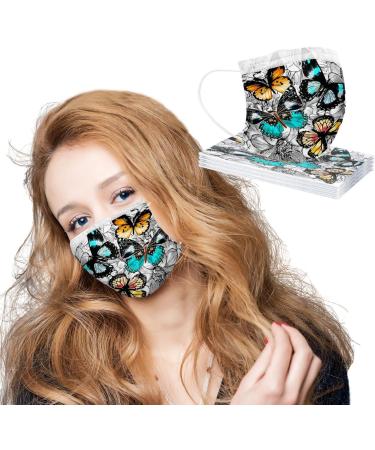 Lulupi 10-Piece One-Way Adult Mouth Protection Masks - Elegant Floral Motif Breathable Beama Mask Necklace for Women | International Shipping - Buy Online on GoSupps.com