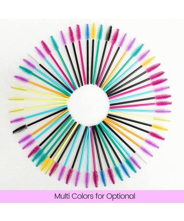 GreenLife 50 PCS Multicolor Disposable Eyelash Brush Mascara Wands Applicator (Black-Rose) - Buy Online on GoSupps.com
