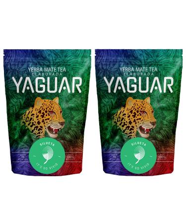 Yerba Mate Yaguar Silueta | Yerba Mate avec des herbes pour soutenir la perte de poids | Yerba Mate br silien | Haute qualit | Yerba Mate Aromatique aux Herbes | (1000g (2x500g))
