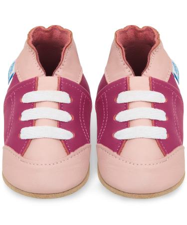 Baby Shoes with Soft Sole - Baby Girl Shoes - Baby Boy Shoes - Leather Toddler Shoes - Baby Walking Shoes 6-12 Months Pink Sneakers - Buy Online on GoSupps.com