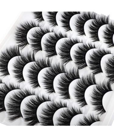 Cat Eye Lashes Natural Look False Eyelashes 14 Pairs Faux Mink Wispy Short Lashes Fluffy 3D Thick Strip Reusable Fake Eyelashes by HeyAlice Cat Eye_H01 - Buy Online on GoSupps.com