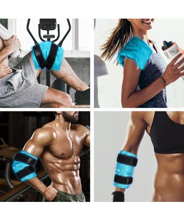 SuzziPad Knee Ice Pack Wrap - Cold Compress Therapy for Knee Pain Relief, Injuries, Meniscus Tear, ACL Surgery - Reusable Gel Packs, Aqua - Buy Online on GoSupps.com