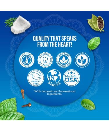 GuruNanda Oxyburst Teeth Whitening Mouthwash Alcohol & Fluoride Free with Hydrogen Peroxide & 7 Essential Oils for On-The-Go Freshness TSA Friendly Wild Mint 3 fl oz 3 Fl Oz (Pack of 1) - Buy Online on GoSupps.com