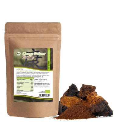 mynatura Mynatura Organic Chaga Powder 100g | Vital Mushroom from the Wild Collection | Finely Ground | For Chaga Tea and Lattes