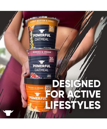 High Protein Blueberry Vanilla Overnight Oats Cup - 20g Protein, Whole Grain, Kosher - 6 Pack - Buy Online on GoSupps.com