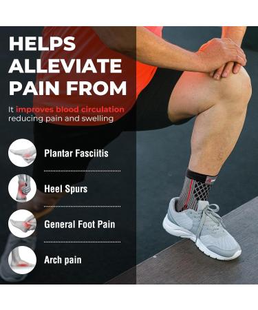 Buy ZOYER Ankle Compression Sleeve | Breathable Support for Sprains Plantar Fasciitis & Joint Pain | International Shipping Available - Buy Online on GoSupps.com