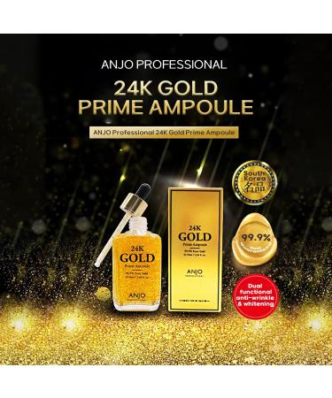 24K Gold Prime Ampoule 3.04 fl oz (90ml) Luxury Gold Infused Hydrating Serum for Skin Care and Nourishment compatable for ANJO - Buy Online on GoSupps.com