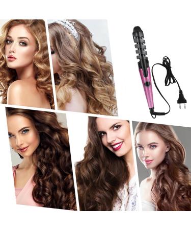 Hair Curling Wand | Portable Curling Wand | Automatic Hair Curler Hair Straightener and Curler 2 in 1 Curling Iron for Hair Styling Pink US - Buy Online on GoSupps.com