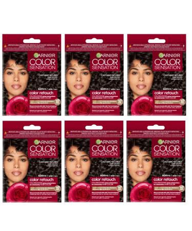 Garnier Garnier Colour Sensation Retouch Hair Regrowth Treatment Without Ammonia in Just 10 Minutes (Dark Brown 6 Units)