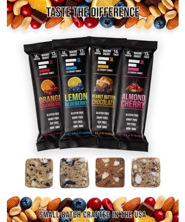 E3 Energy Cubes- Original Variety Pack - 3 of Each Original Flavor- Refrigerated Protein Bars | Healthy Snack Bars Gluten Free Dairy Free Soy Free | Made in USA Pack of 12 Variety Pack 12 - Buy Online on GoSupps.com