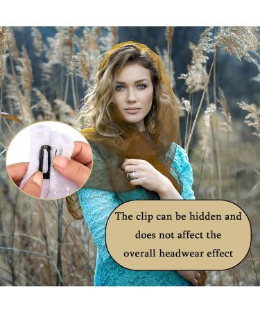 16 pcs Chunni Clips with Safety Pins 10-Teeth Strong Dupatta Clips Hair Extension Clips Invisible Strong Wig Fixed Clips for Dupatta beret Hijab & Tikka Setting (4 colors) - Buy Online on GoSupps.com