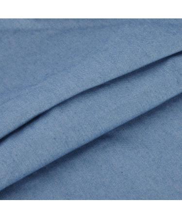 Women's Short Sleeve Denim Shift Tunic Dress - Light Blue, Large - Buy Online on GoSupps.com