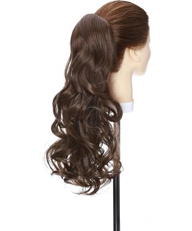 Long Claw Ponytail Hair Extension | Clip-in Jaw/Claw Synthetic Hairpiece | 18 Curly Black/Light Auburn - Buy Online on GoSupps.com