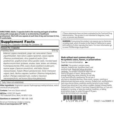 Klaire Labs Colon Cleanse - 100 Capsules | Best Probiotic for Digestive Health | International Shipping Available - Buy Online on GoSupps.com