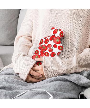 Red Tomato Hot Water Bottle with Plush Cover - Hand Warmer for Adults & Children (26.5x15.3cm) | International Shipping Available - Buy Online on GoSupps.com