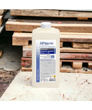  SORIFA Pack of 2 - HPderm Vegetogrins Cleansing Cream Strength 4 - Hands and Arms - Special Dirts - Grease Paint Ink Putty Tar Glue Foam - Soap Free - 1L Bottle - Buy Online on GoSupps.com