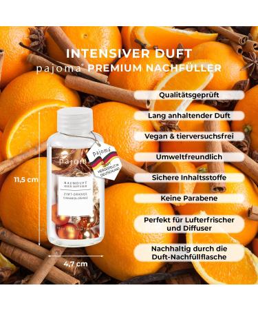 pajoma Room Fragrance Refill Bottle Cinnamon Orange 100 ml (1er Pack) Zimt-orange - Buy Online on GoSupps.com