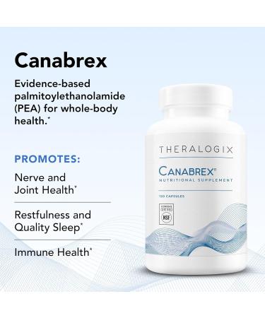 Theralogix Canabrex Palmitoylethanolamide (Pea) Supplement - 60-Day Supply - Joint Health Supplement for Women & Men - Sleep & Immune Support Supplement - NSF Certified - 120 Capsules - Buy Online on GoSupps.com