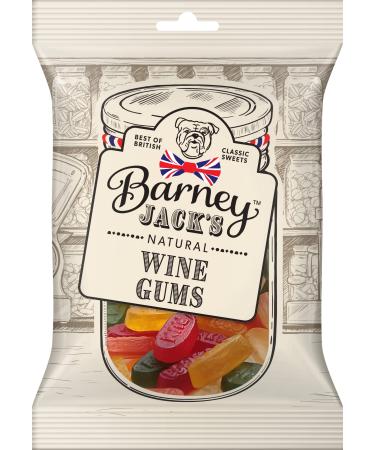 Barney Jack's Wine Gums Gift for Birthday's Father's Day or Congratulations. Made in Britain & No Artificial Colours or Flavours 150g Bag