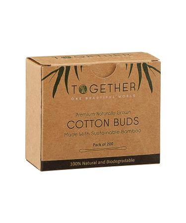 Buy Biodegradable Bamboo Cotton Buds - 200 Plastic-Free Earbuds for Eco-Friendly Cleaning - Buy Online on GoSupps.com