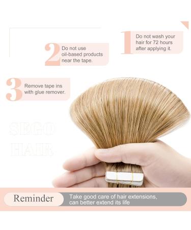 SEGO TAPE Extensions - 20 Tresses 2g/PCs Real Hair Adhesive WEFT - 100% Remy Honey Blond #27 - 30 cm - Buy Online on GoSupps.com