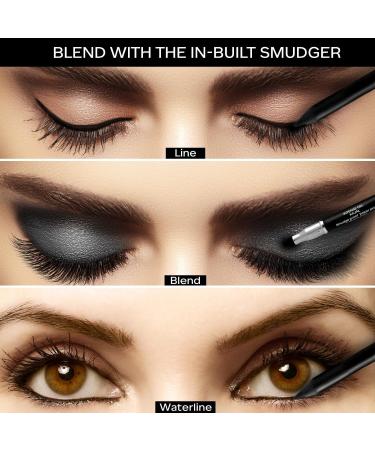 Ultime Pro Intense Gel Ka jal With Smudger & Sharpener - Black 1.2 G| Long Stay|Waterproof & Smudgeproof|One Swipe Smooth Application|3-In-1 Kaj al Eyeliner Smokey Eyeshadow Matte - Buy Online on GoSupps.com