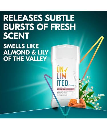 Degree Deodorant Men Unlimited Stick Pack - 96-Hour Protection Neutral (Almond & Lily of the Valley) Scented 2.7 Oz Ea (Pack of 2) - Buy Online on GoSupps.com