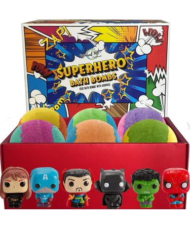 Organic Bath Bombs for Kids with Superhero Toy Inside - Gentle Bubble Bath Fizzies - Birthday Gift for Girls and Boys - Buy Online on GoSupps.com