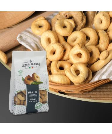 Gran Forno Taralli Natural 250g - Crunchy Italian Snack - Airy Salty Dough Rings for International Shipping - Buy Online on GoSupps.com