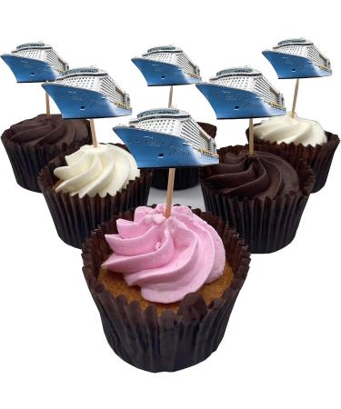 Cruise Ship Cupcake Toppers - 14pcs Birthday Party Decorations for Food & Cupcakes - International Shipping Available - Buy Online on GoSupps.com